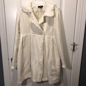 Cream peacoat